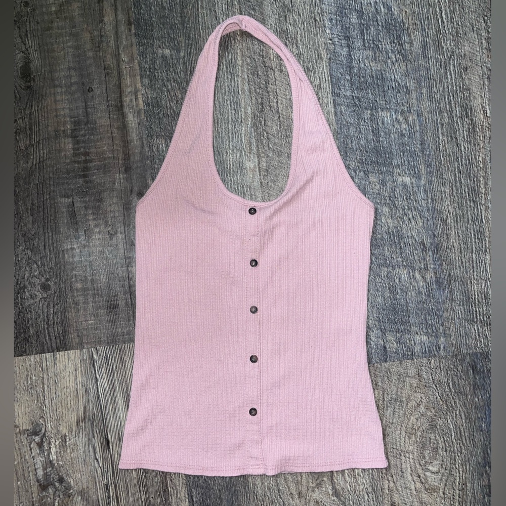 Pink Halter Tank Top